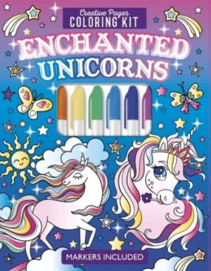 CREATIVE PAGES COLOURING KIT: ENCHANTED UNICORNS