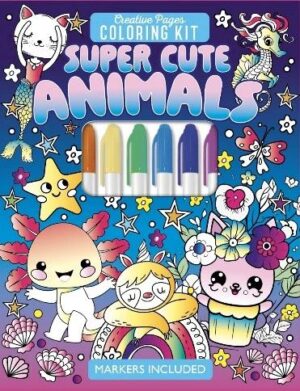 CREATIVE PAGES COLOURING KIT: SUPER CUTE ANIMALS